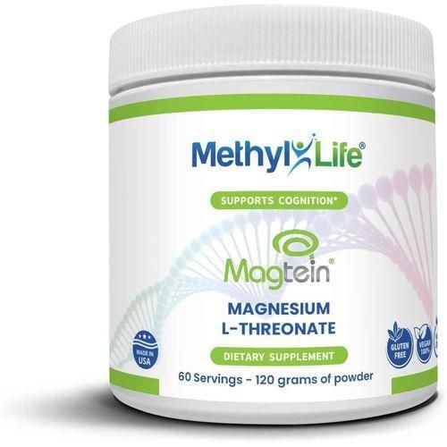 methyl life Magtein Magnesium L-Threonate Powder – Brain-Preferred Magnesium for Superior Absorption & Purity 120g (60 Servings) Non-GMO, Gluten-Free, Filler-Free