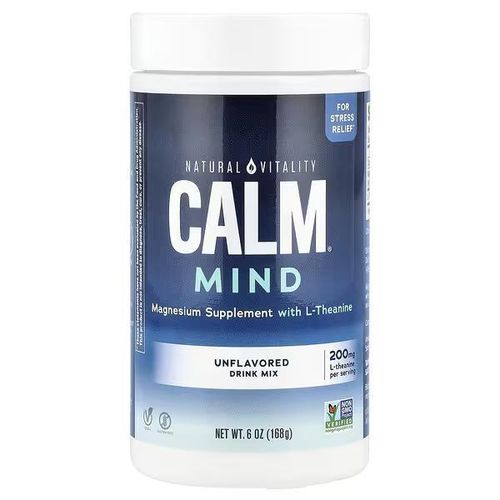 Natural Vitality CALM Mind, Magnesium with L-Theanine Drink Mix, Unflavored, 6 oz (168 g)